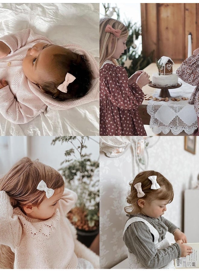 FANCY CLOUDS Baby Hair Clips with Baby Girl Bows, 20pc Boutique Handmade Fully Lined Hair Barrettes Hair Accessories for All Age Girls Toddlers Infants - Image 4